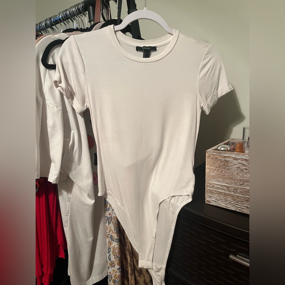 White tee bodysuit